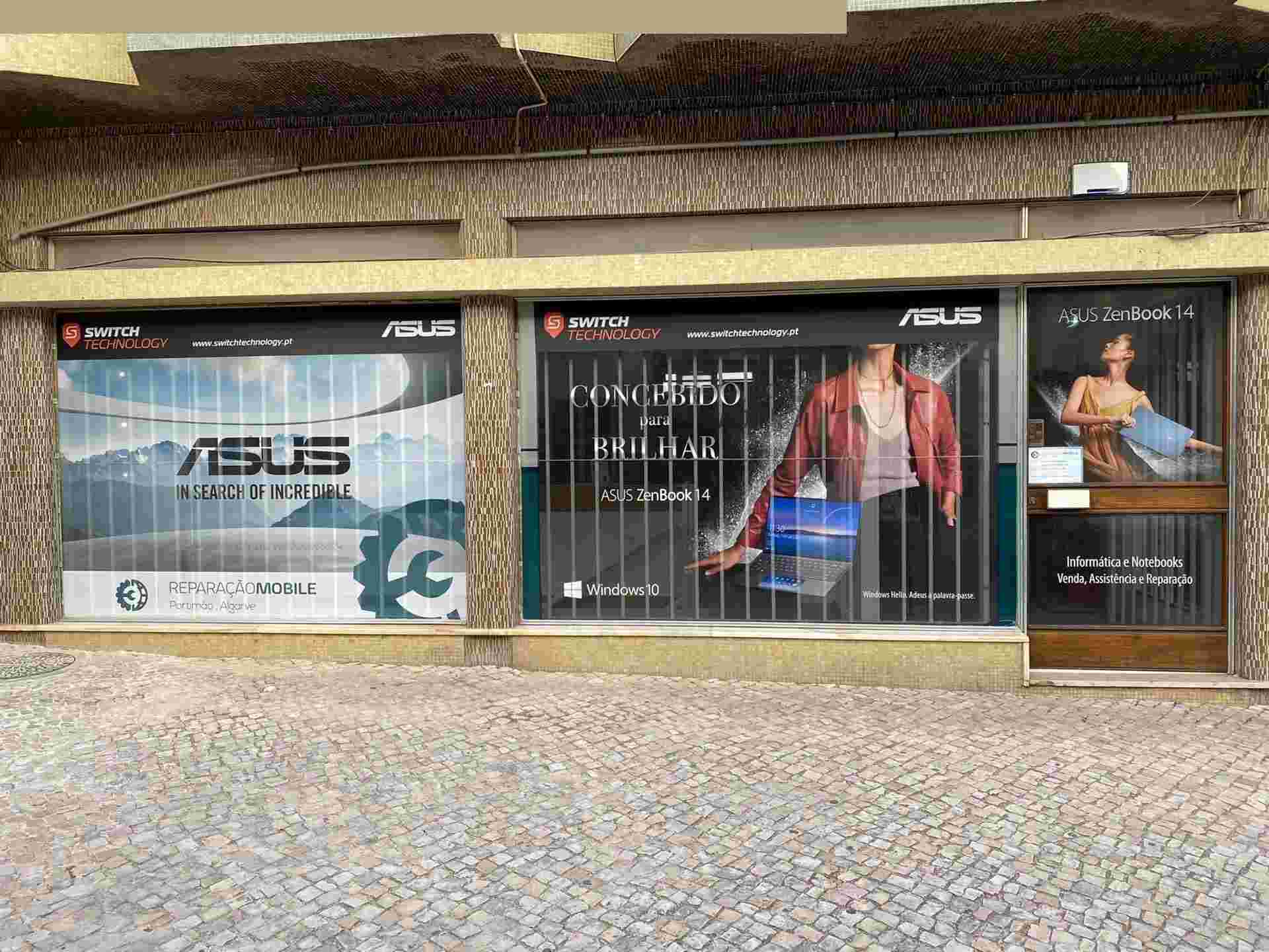 Fachada da loja física Reparação Mobile em Portimão, Algarve