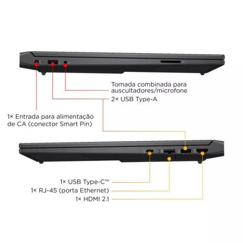 Portátil HP Victus 15-fa2026np 15.6" i7-13650H 16GB DDR4 1TB RTX 4050 FHD 144Hz