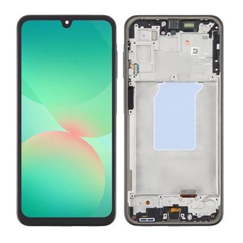 Display LCD e Touch com frame para Samsung A26 A266B service pack preto