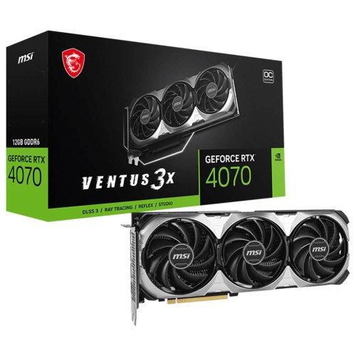 Placa gráfica MSI GeForce RTX 4070 VENTUS 3X E1 OC 12GB GDDR6 DLSS3