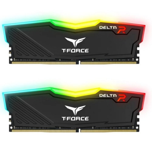 Team Group Kit 16GB (2 x 8GB) DDR4 3200MHz Delta RGB Preto CL16