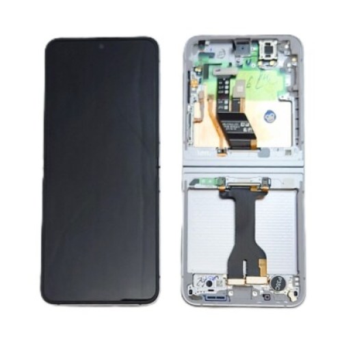 Display LCD e Touch para Samsung Galaxy Flip 6 Silver Service Pack