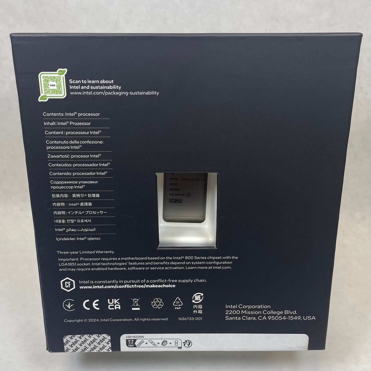 Processador Intel Core Ultra 9 285K 24-Core (3.7GHz-5.7GHz) 36MB Skt1851 — Foto 3